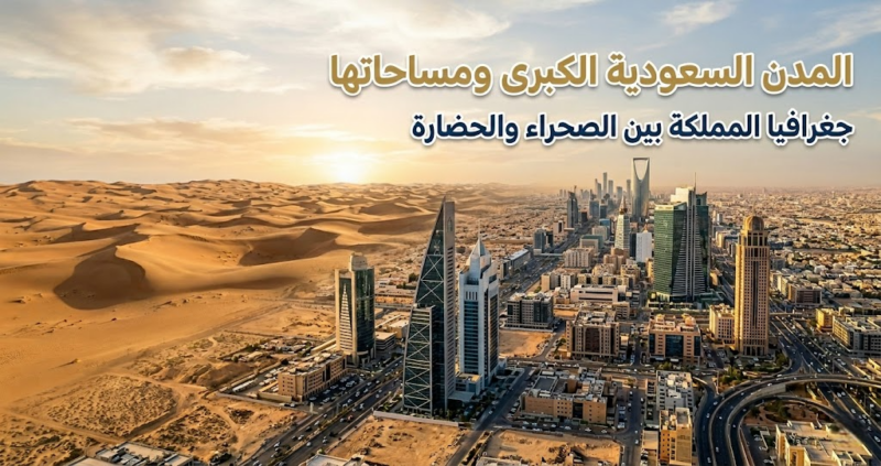 المدن السعودية الكبرى ومساحاتها — جغرافيا المملكة بين الصحراء والحضارة