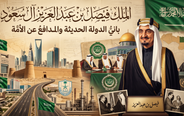 الملك فيصل بن عبد العزيز آل سعود — بانيُ الدولة الحديثة والمدافعُ عن الأمة