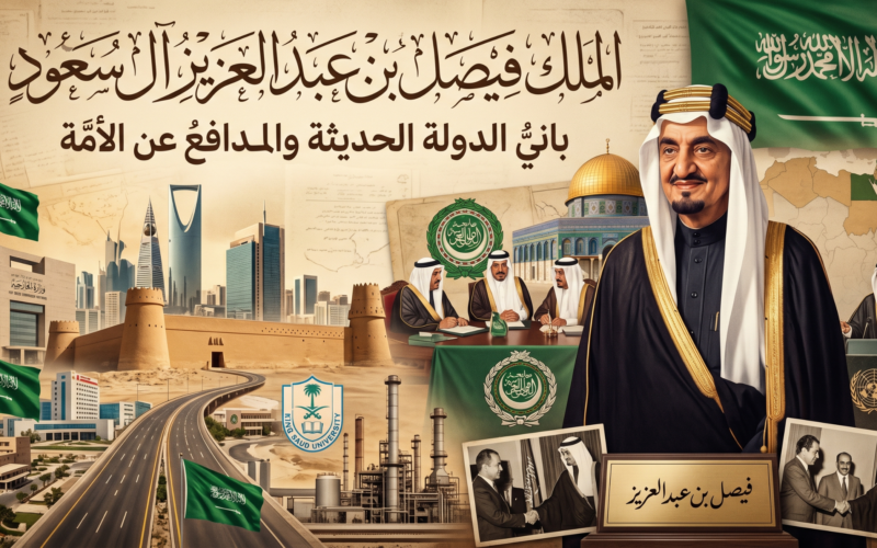 الملك فيصل بن عبد العزيز آل سعود — بانيُ الدولة الحديثة والمدافعُ عن الأمة