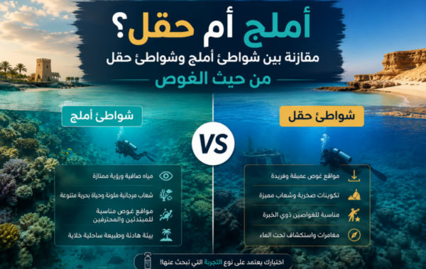 الغوص في أملج وحقل: مقارنة شاملة بين جوهرتين على ساحل البحر الأحمر
