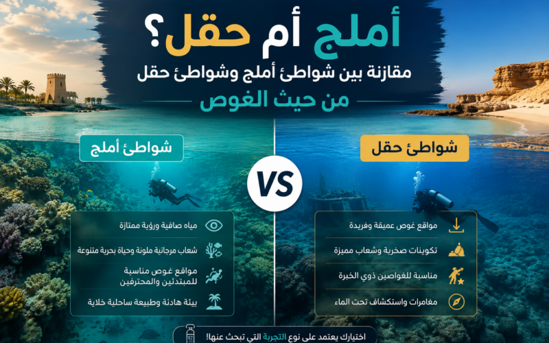 الغوص في أملج وحقل: مقارنة شاملة بين جوهرتين على ساحل البحر الأحمر