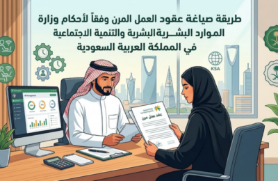 طريقة صياغة عقود العمل المرن وفقاً لأحكام وزارة الموارد البشرية والتنمية الاجتماعية في المملكة العربية السعودية