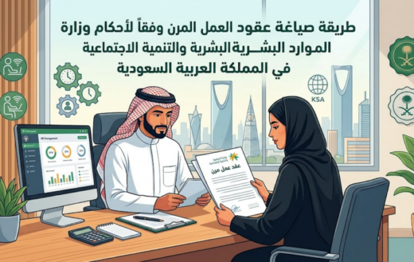طريقة صياغة عقود العمل المرن وفقاً لأحكام وزارة الموارد البشرية والتنمية الاجتماعية في المملكة العربية السعودية