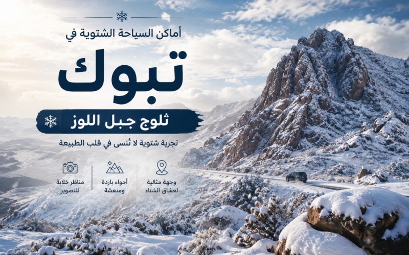 منطقة تبوك في الشتاء: جنة الثلوج وعروس السياحة الباردة في المملكة العربية السعودية